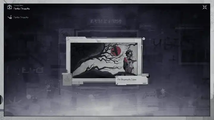 The Silver Palace Evidence Board during a Curious Deductions case, with clue cards pinned on the left and empty question-mark slots waiting to be filled on the right
