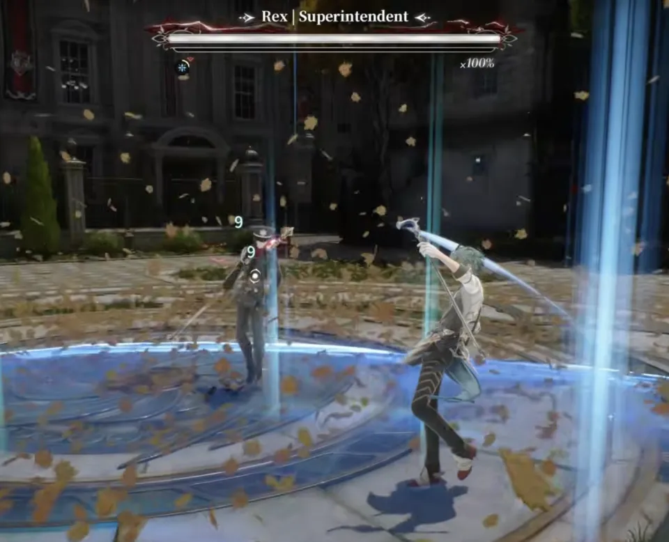 Rex the Superintendent squaring up in his boss arena