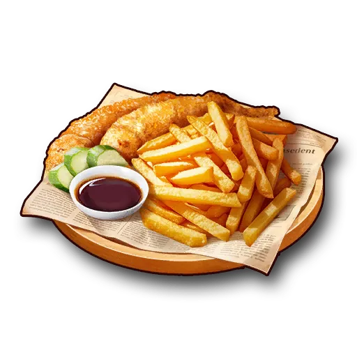 Fish and Chips, served on newspaper